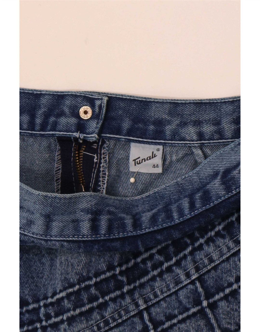 Vintage Womens Mini Denim Skirt IT 44 Medium W30 Blue Cotton