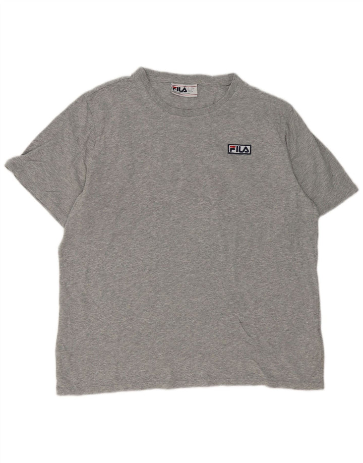 Fila Homme T-Shirt Top Large Gris Moucheté Coton