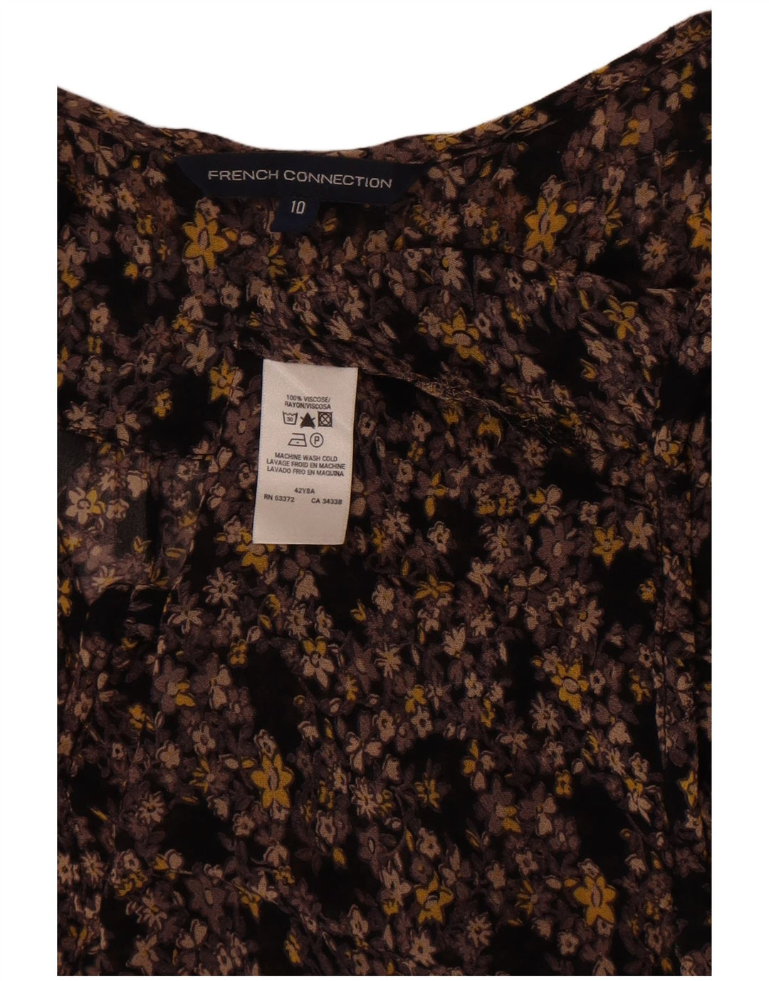 Camicetta trasparente da donna French Connection UK 10 piccola multicolore