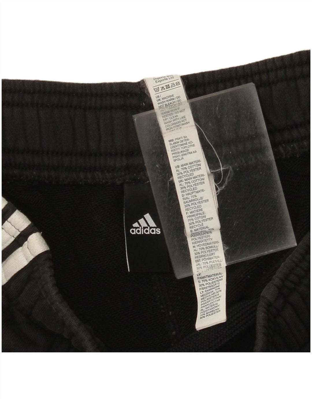 Adidas Mens Tracksuit Trousers Large  Black Cotton