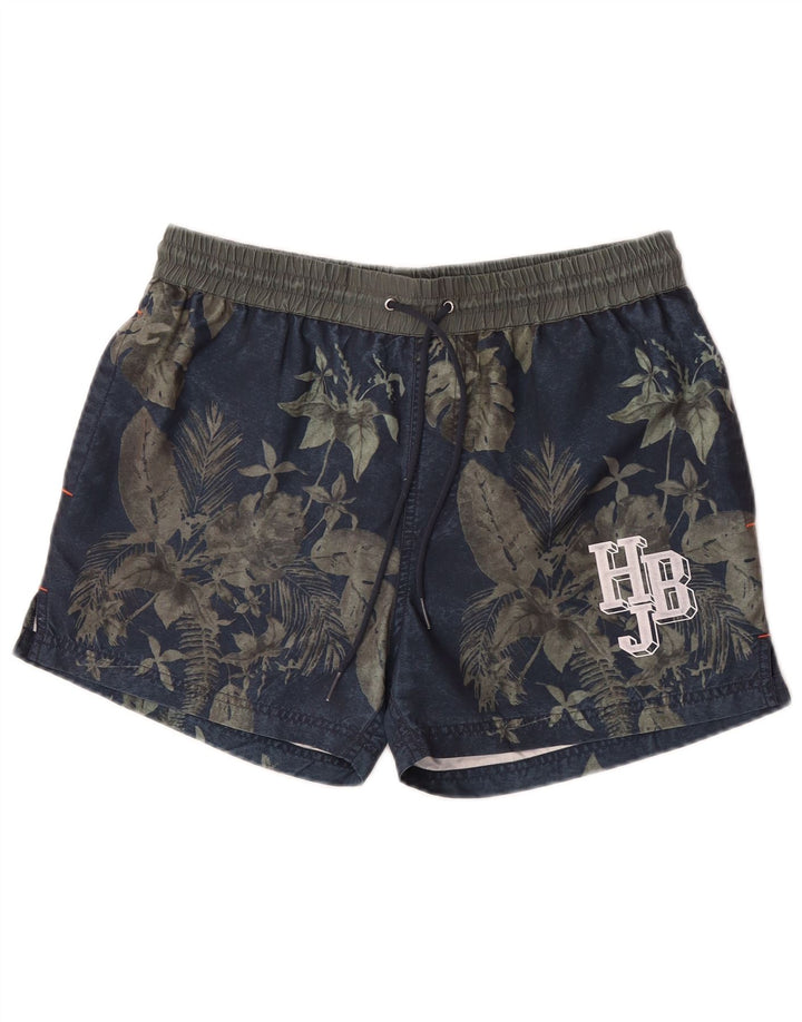 Harmont & Blaine Mens Graphic Swimming Shorts Medium Navy Blue Floral