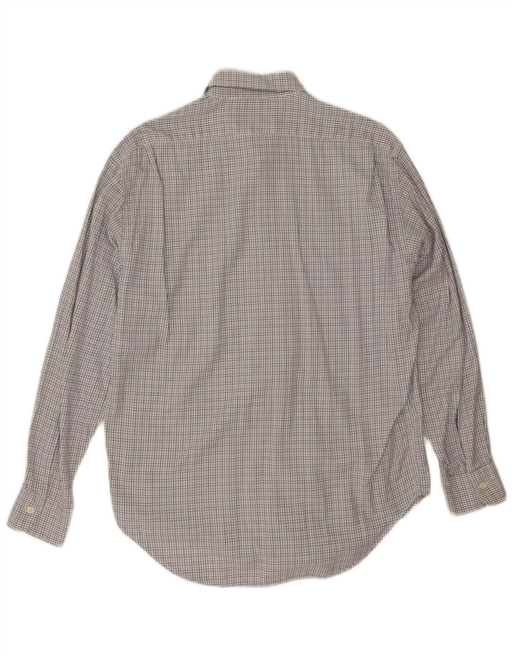 Camicia da uomo Henry Cottons taglia 39 15 1/2 percalle grigio medio