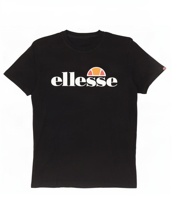 Ανδρικό γραφικό T-Shirt Ellesse Top Large Μαύρο Βαμβακερό