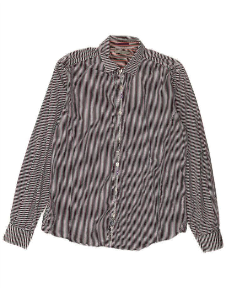 TED BAKER Mens Shirt Size 4 Large Multicoloured Pinstripe Cotton