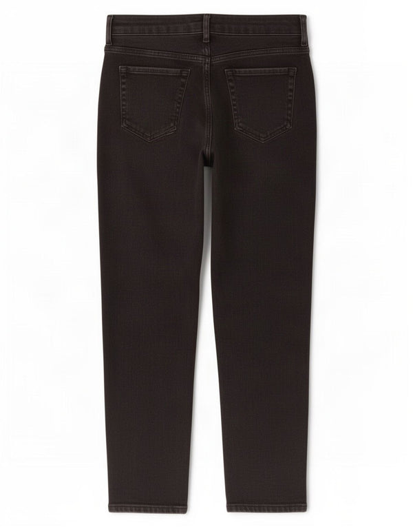 Marks & Spencer Γυναικεία Mom Tapered Jeans UK 12 Medium W30 L27 Black Cotton