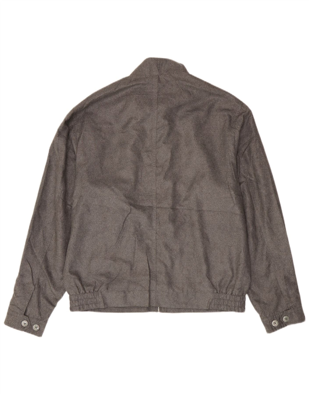 Marks & Spencer Mens Bomber Jacket UK 38 Medium Silver Polyester