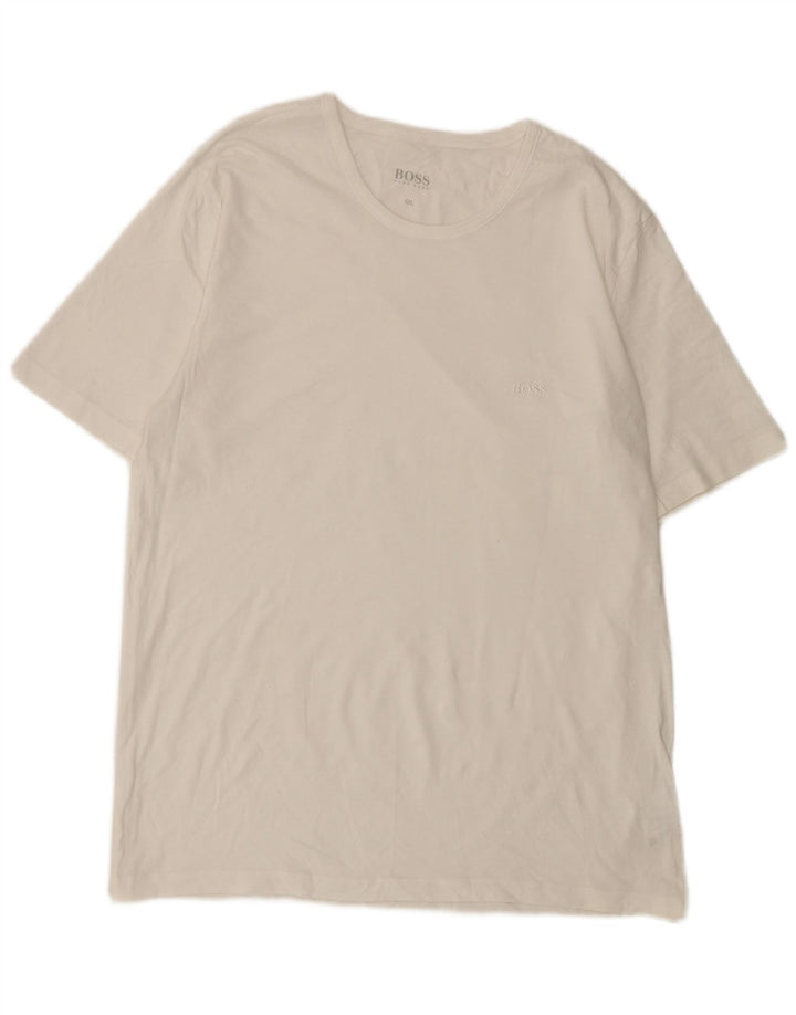 Hugo Boss Mens T-Shirt Top 2XL White Cotton