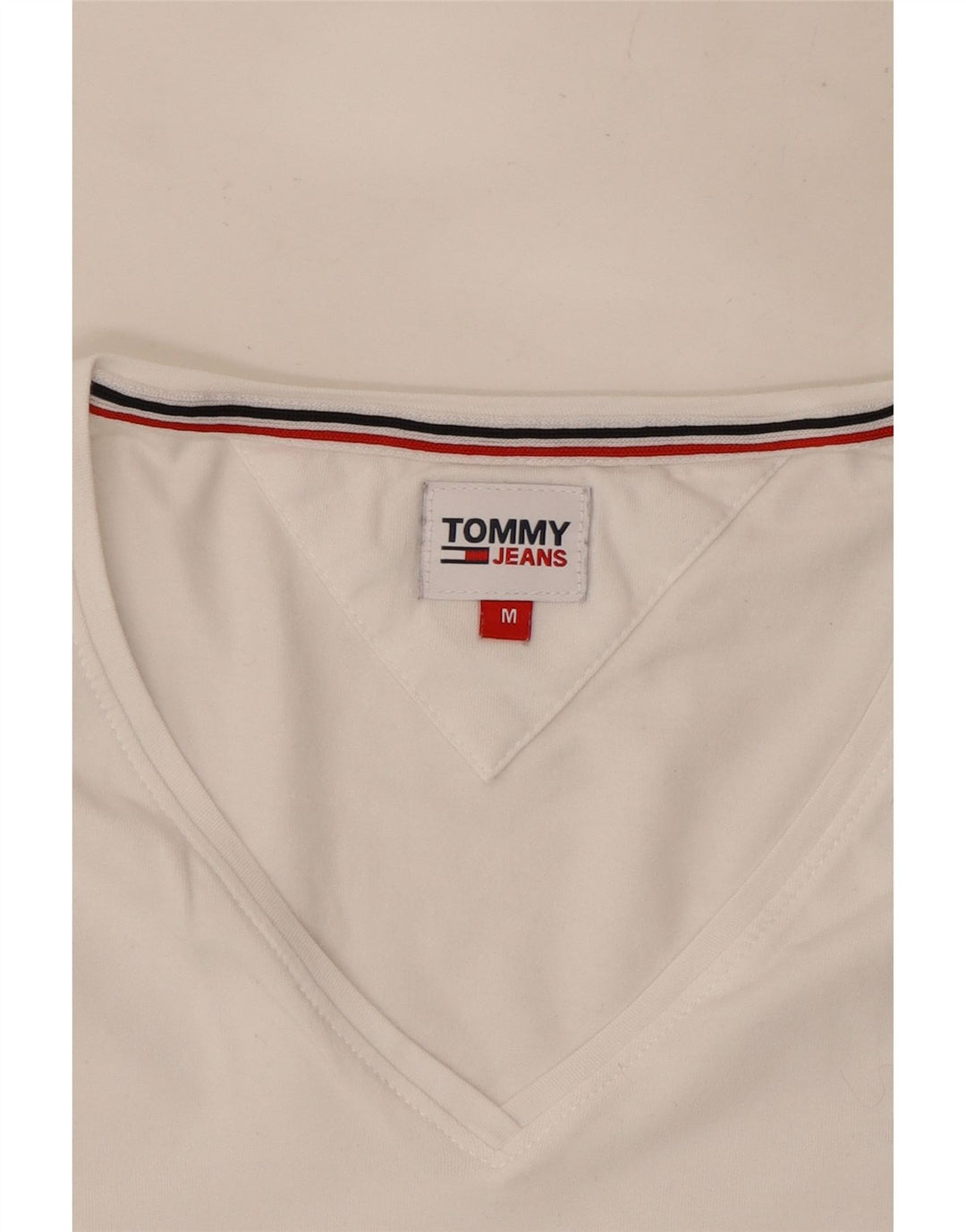 Tommy Hilfiger Dame T-Shirt Top UK 12 Medium White