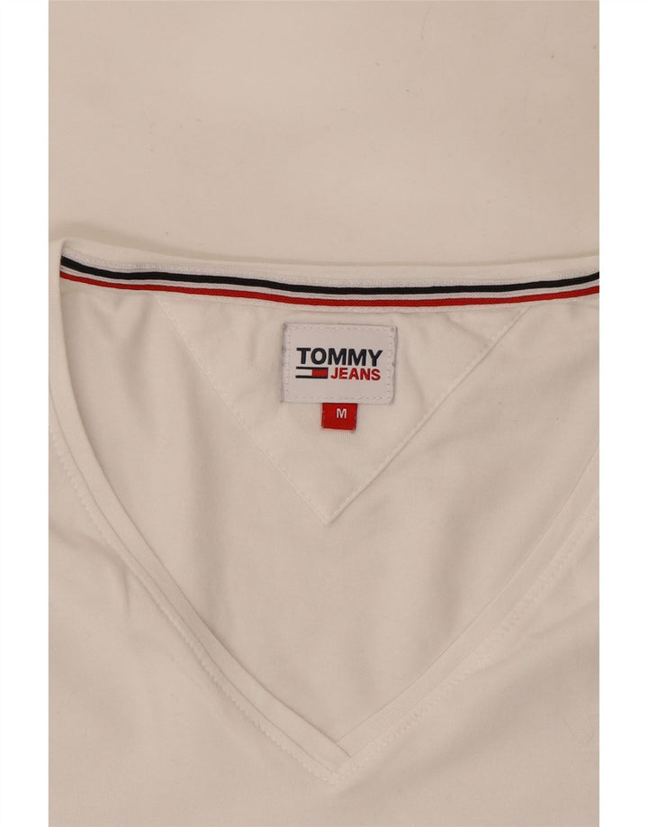 Tommy Hilfiger Dame T-Shirt Top UK 12 Medium White