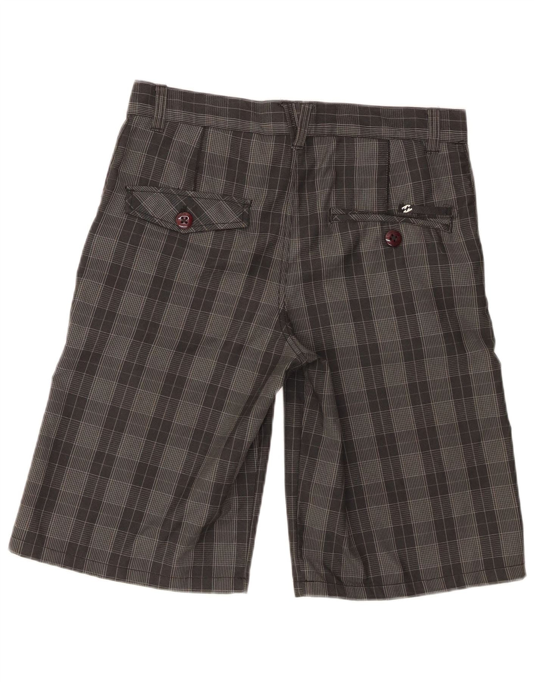 Billabong Boys Chino Shorts 15-16 Years W32 Grey Check Polyester