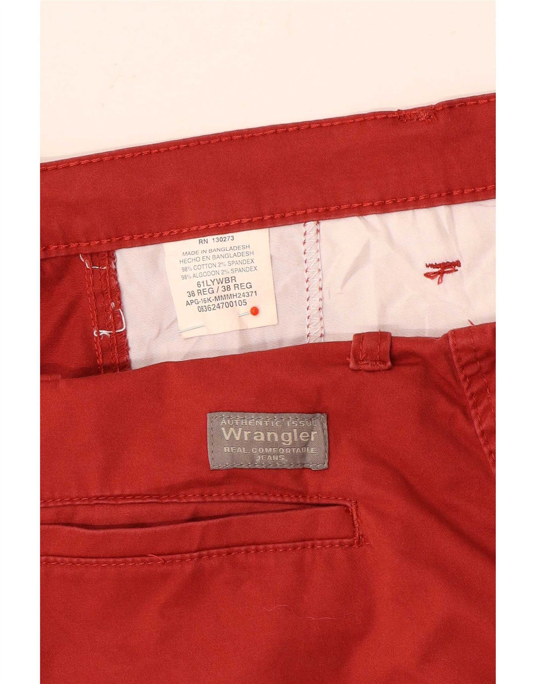 Wrangler Mens Cargo Shorts  W38 XL Red Cotton