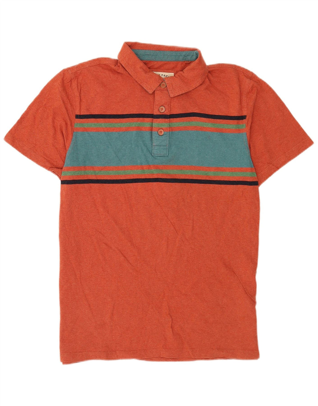 Fat Face Mens Polo Shirt Large Orange Colourblock Cotton