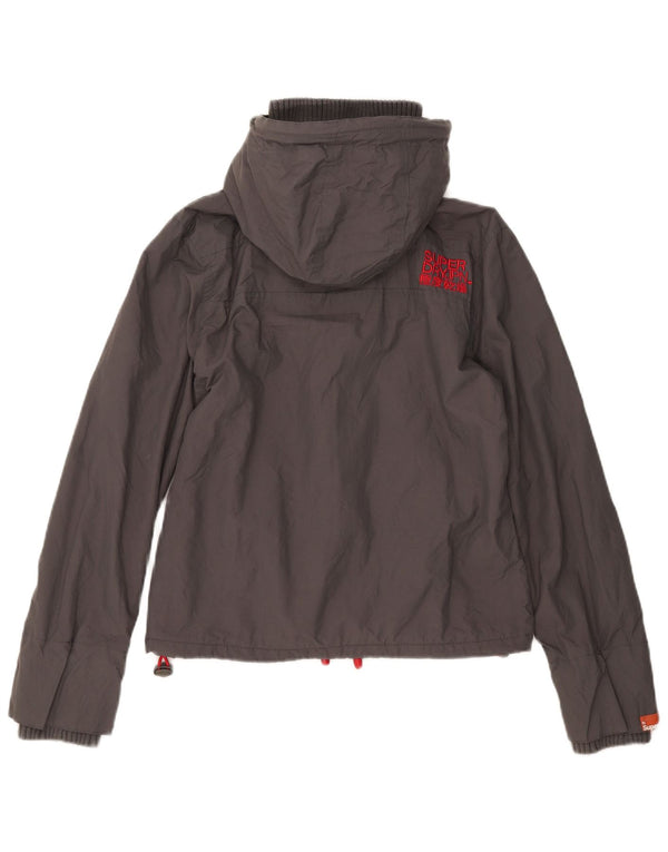 Superdry Damen Graphic Windjacke UK 12 Mittelgrau