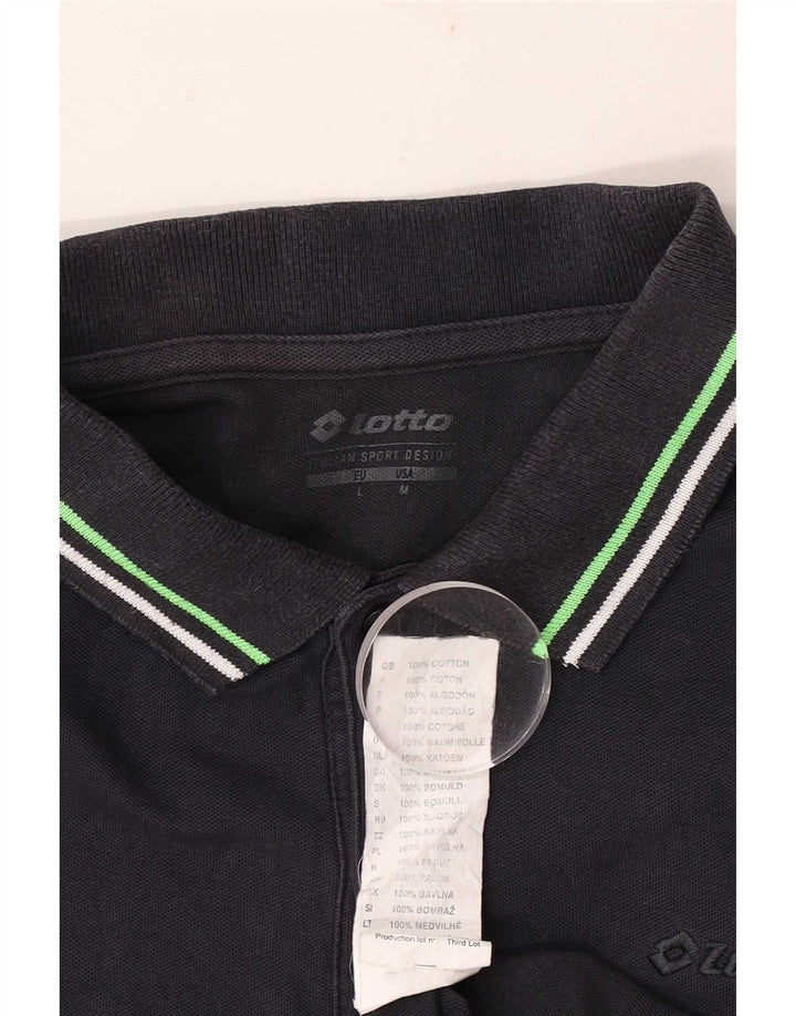 Lotto Polo Homme Bleu Marine Moyen Coton