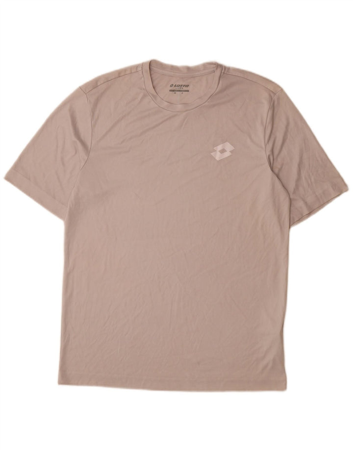 Lotto Mens T-Shirt Top Medium Grey Polyester