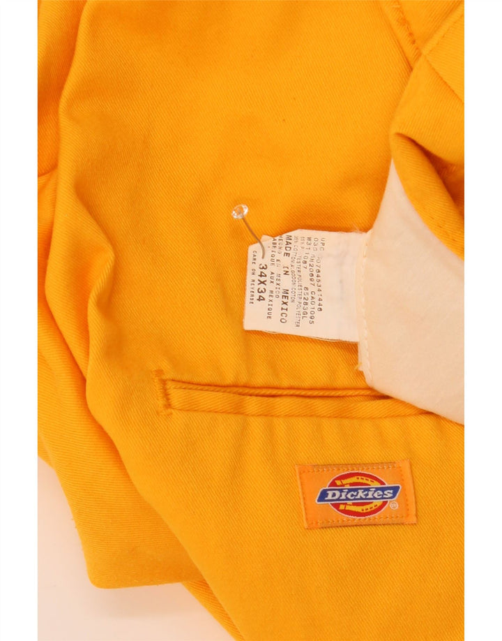 Dickies Pantaloni cargo corti da uomo W34 L24 poliestere giallo