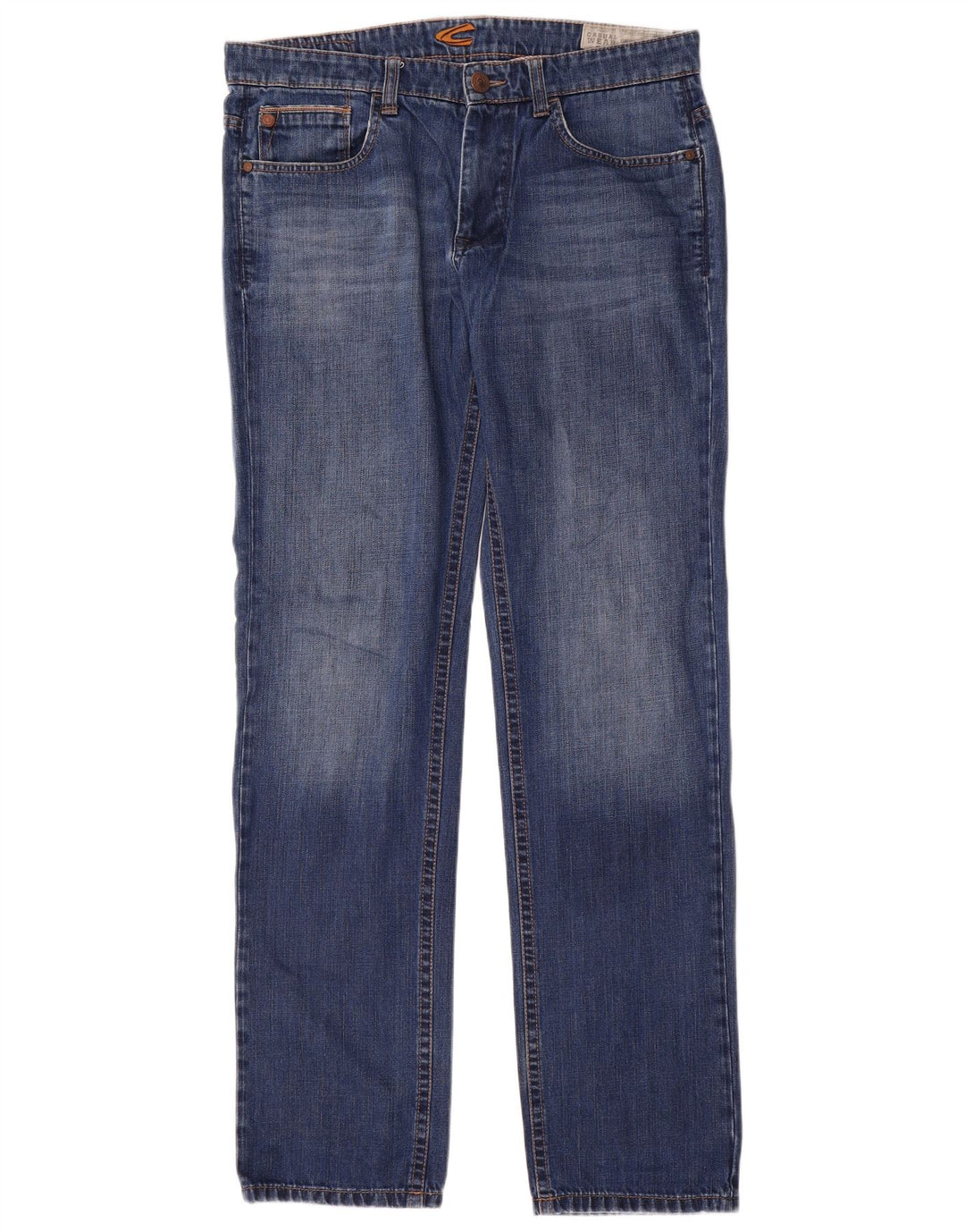 Calça jeans reta masculina Camel Active W34 L34 algodão azul
