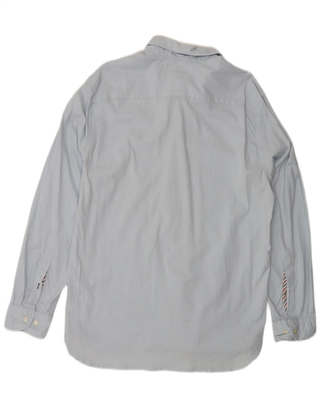 Tommy Hilfiger Mens Regular Fit Shirt Large Blue Cotton Classic