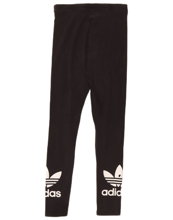 Adidas Damen Graphic Leggings UK 6 XS Schwarz Baumwolle