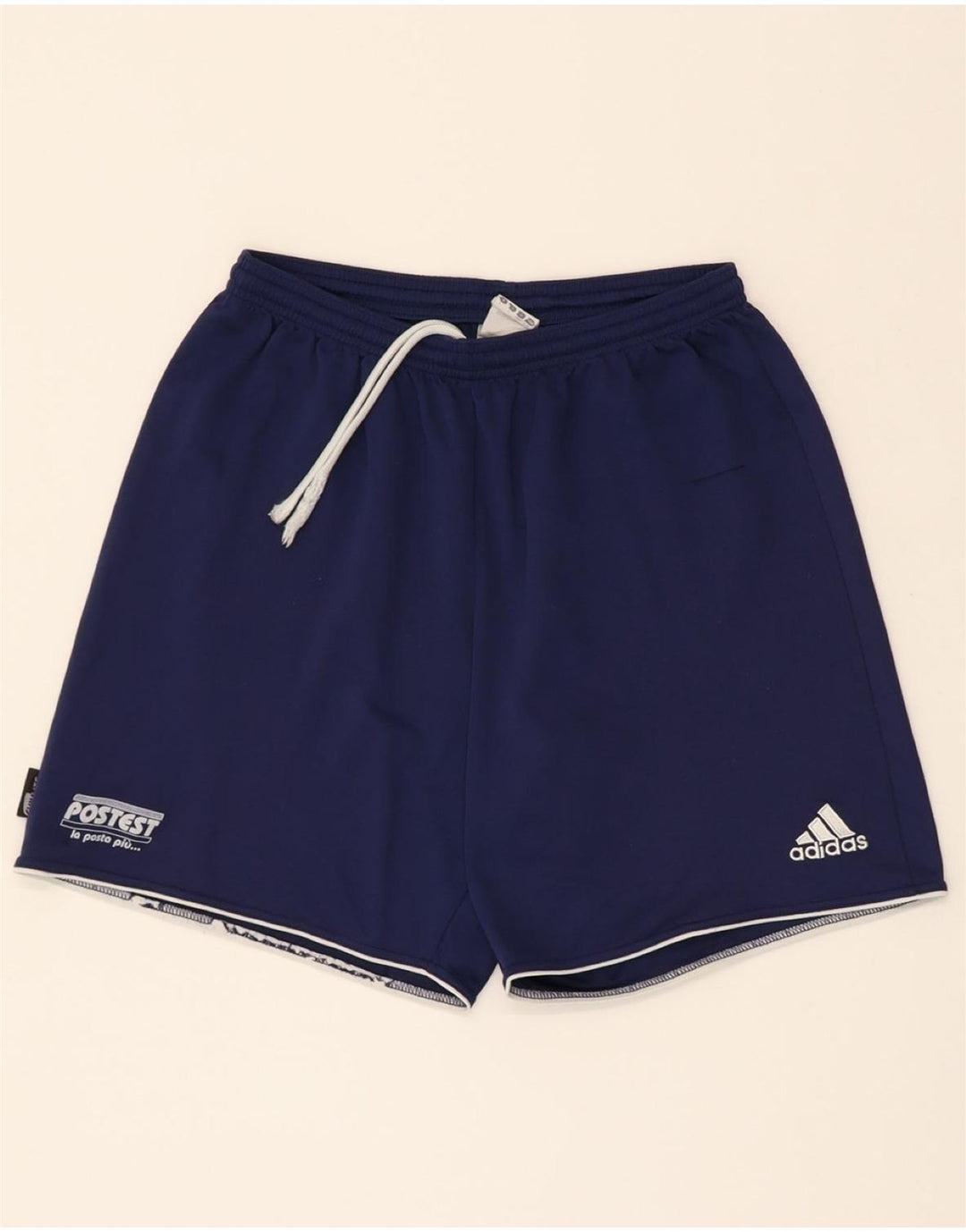 ADIDAS Boys Sport Shorts 13-14 Years Large Navy Blue Polyester Vintage Adidas and Second-Hand Adidas from Messina Hembry 