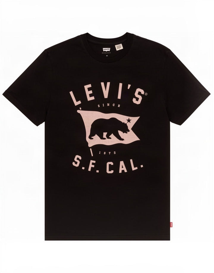 T-shirt grafica da uomo Levi's Top in cotone nero medio