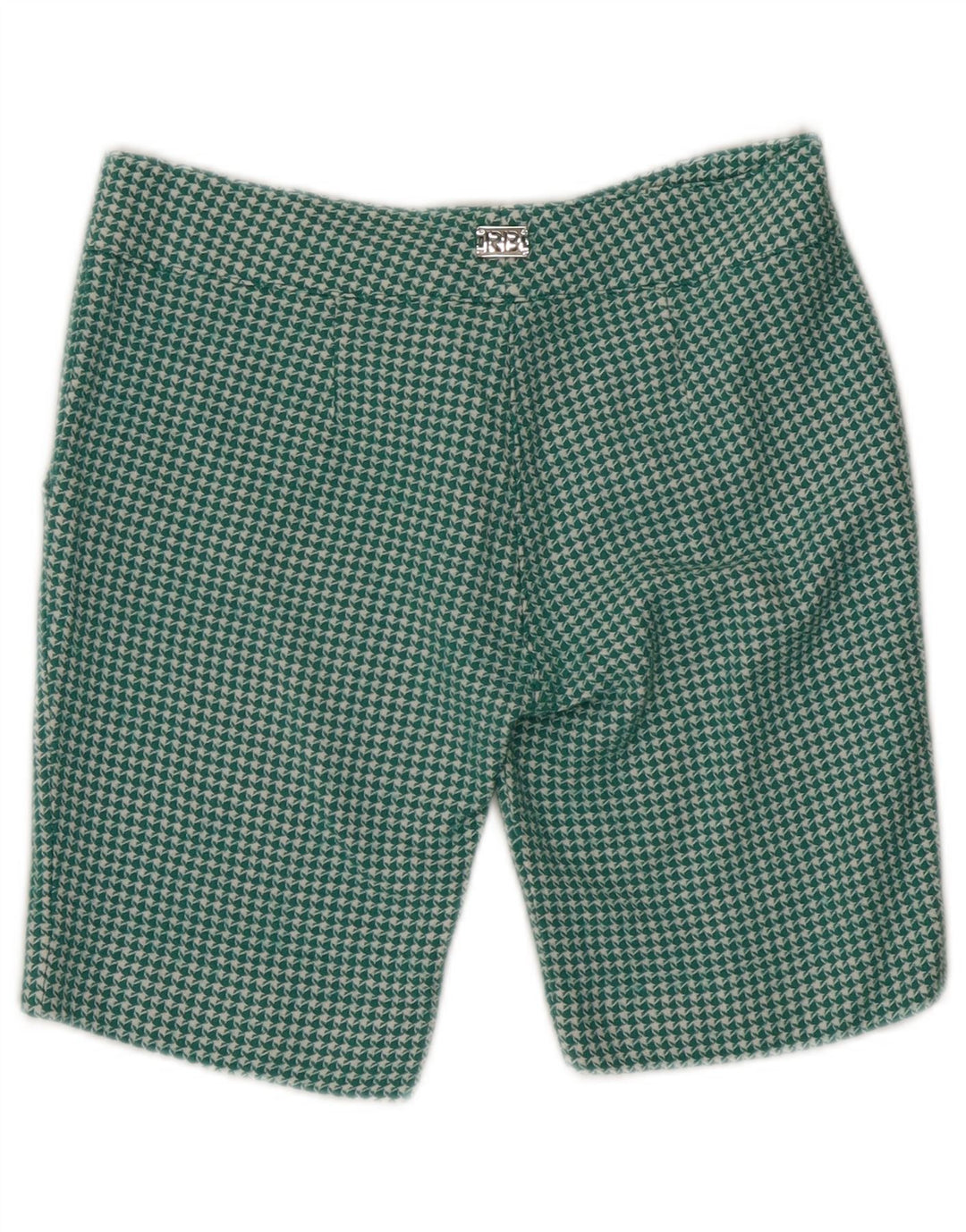 ROCCOBAROCCO Damen Chinoshorts US 6 Medium W30 Grüne Hahnentrittwolle