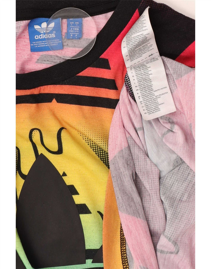 Adidas Mens Graphic T-Shirt Top Large Multicoloured Polyester