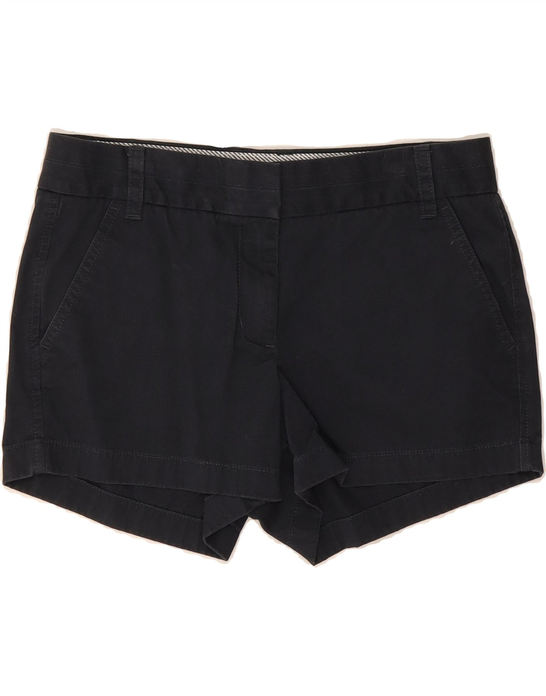 J. CREW Womens Broken In Chino Shorts US 6 Medium W32  Navy Blue Cotton Vintage J. Crew and Second-Hand J. Crew from Messina Hembry 