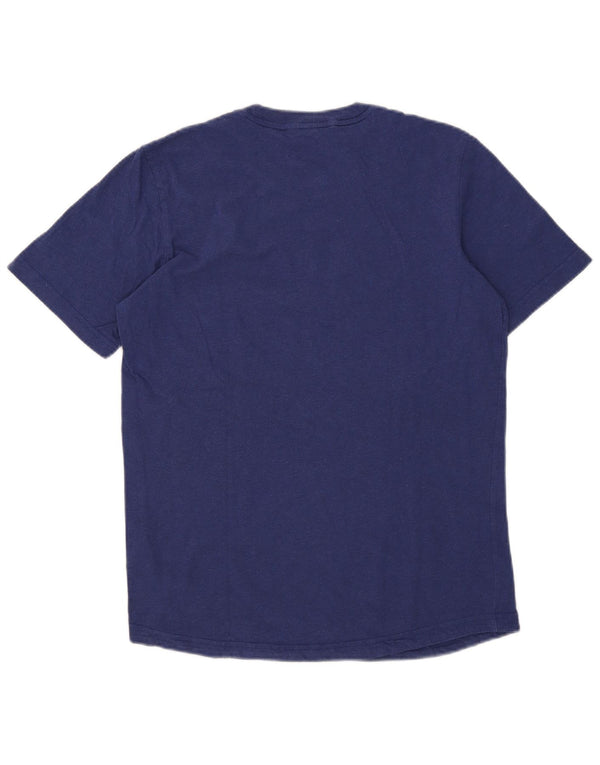 Adidas Grafisk T-shirt top mellemblå bomuld til mænd