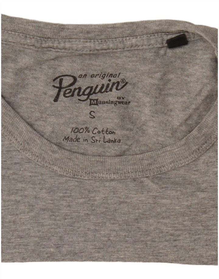 PENGUIN Herre grafisk T-shirt Top Lille Grå Bomuld