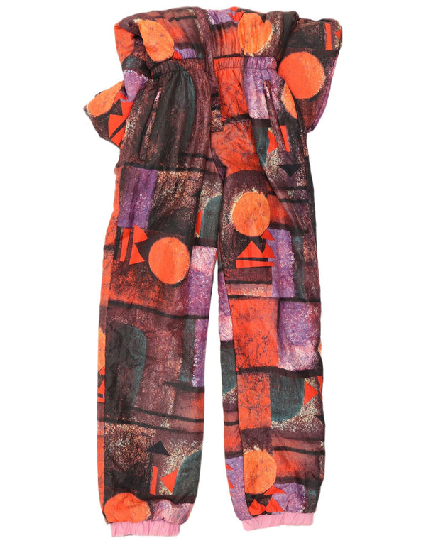 Vintage Damen Wende-Skioverall IT 42 Medium Mehrfarbig Geometrisch