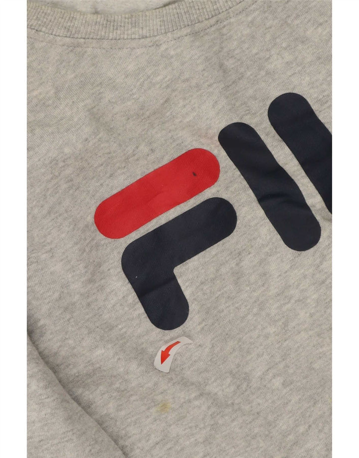 Fila Herre grafisk sweatshirt Jumper Medium Grey Flecked Bomuld
