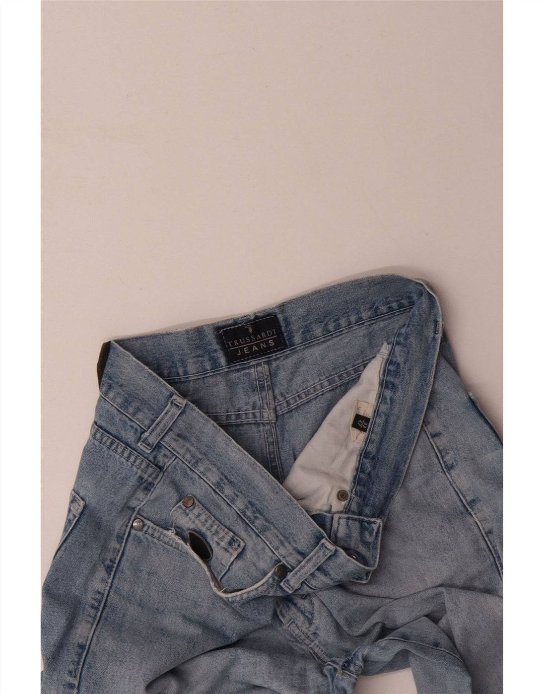 TRUSSARDI Mens Tapered Jeans W33 L28 Blue