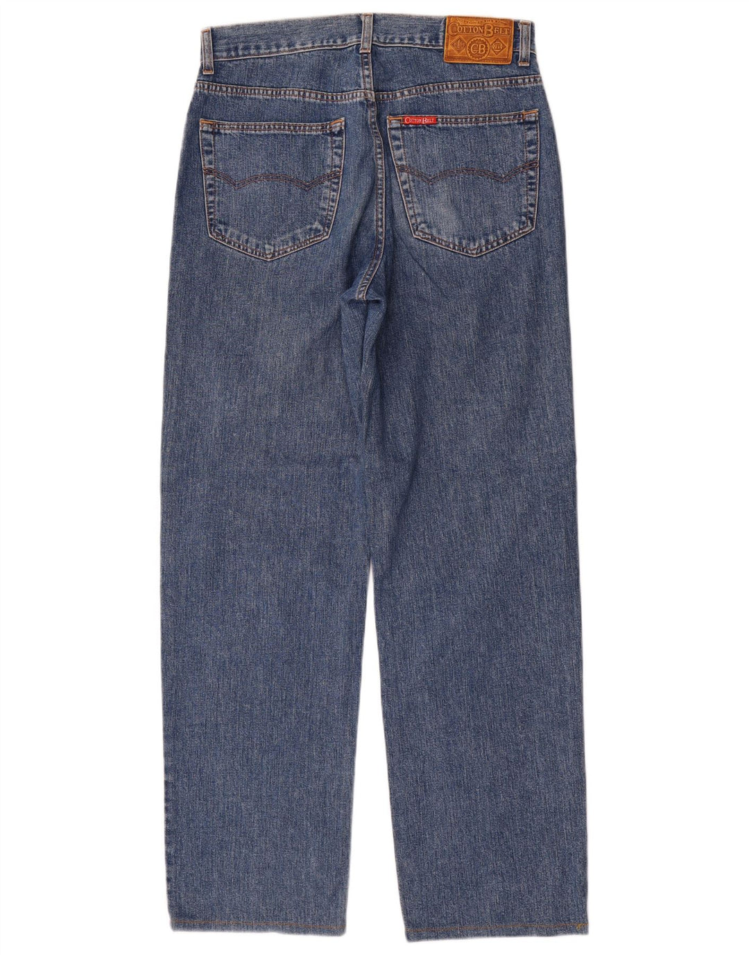 Jeans affusolati da uomo con cintura in cotone W34 L33 Blu