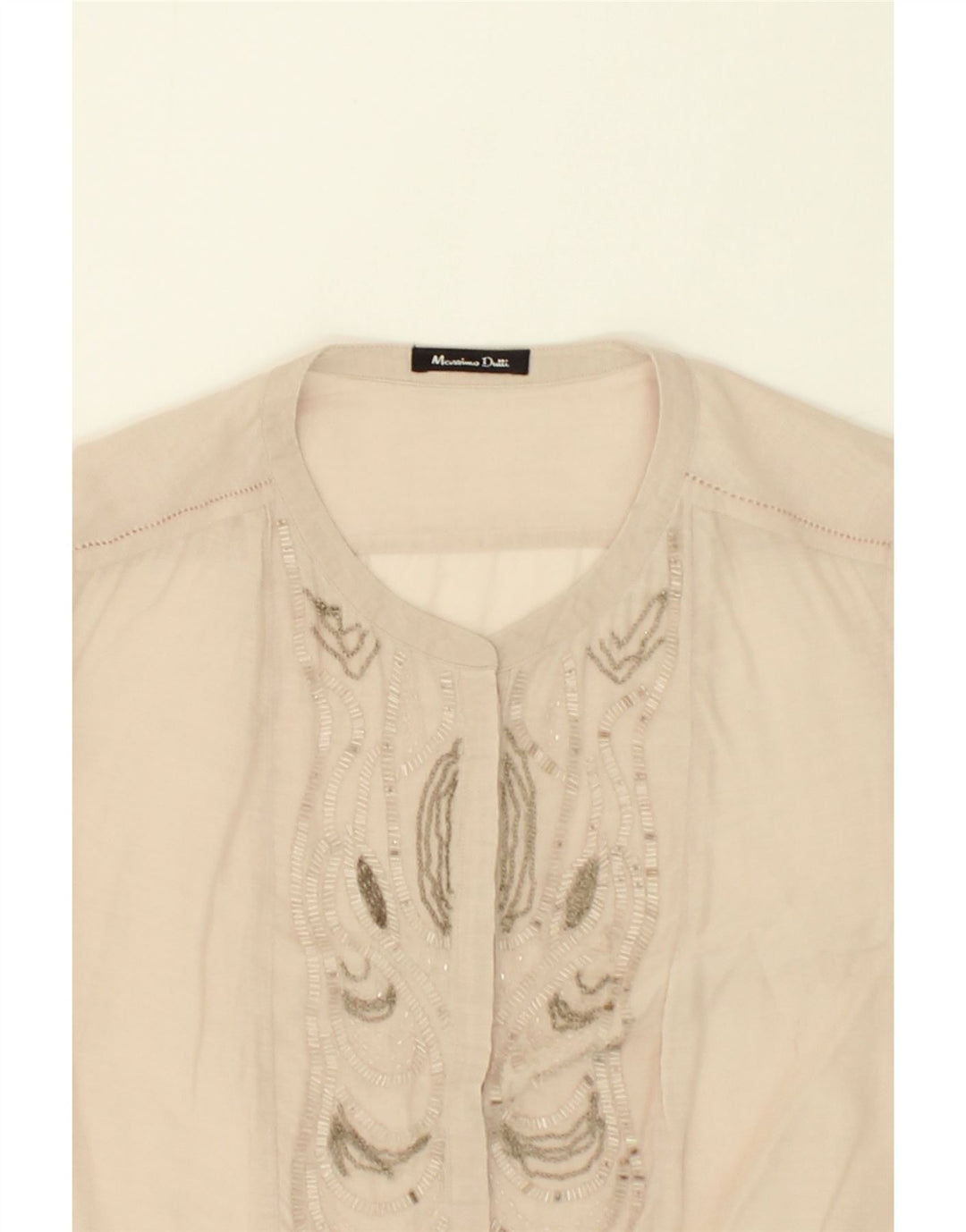 MASSIMO DUTTI Womens Long Sleeve Blouse Top EU 36 XS Beige Vintage Massimo Dutti and Second-Hand Massimo Dutti from Messina Hembry 