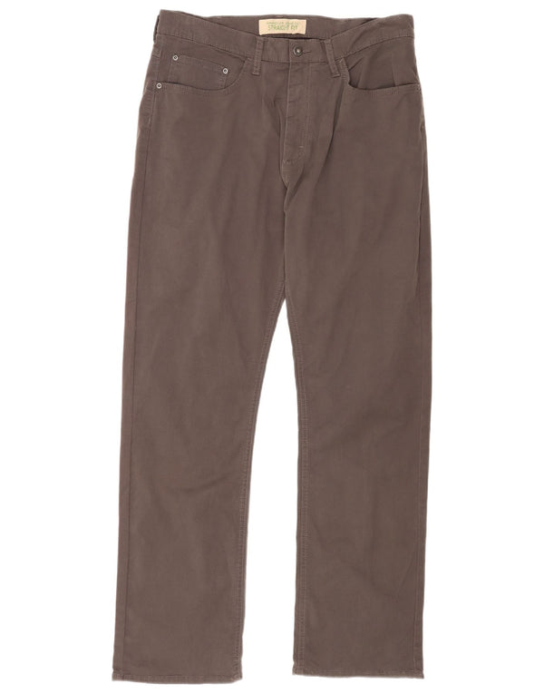 Pantaloni casual drepti pentru bărbați Wrangler W34 L32 bumbac gri