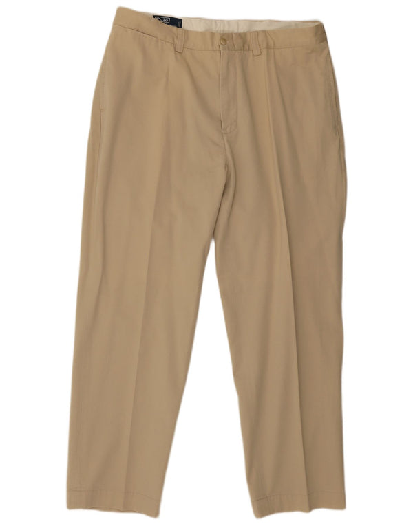 Pantaloni chino drepți Polo Ralph Lauren pentru bărbați L38 L30 bumbac bej