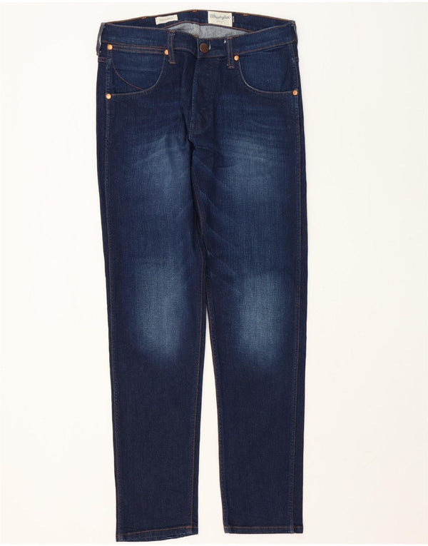 Wrangler Mens Colton Slim Jeans W31 L34 Navy Blue Cotton