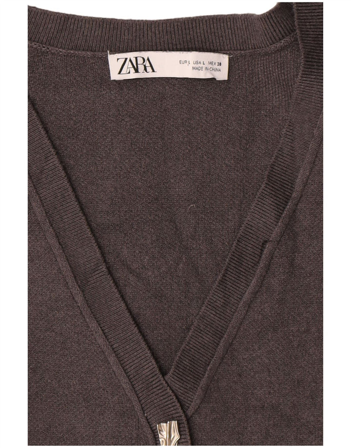 Zara Womens Jumper Dress UK 14 Large Grey