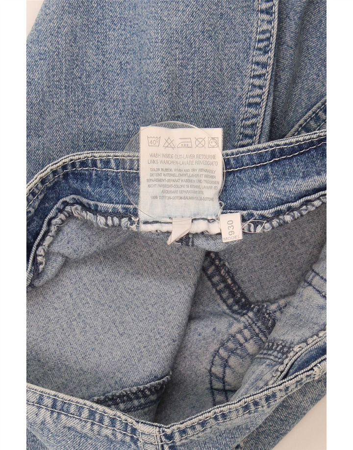 Vintage Womens Mini Denim Skirt W27 Small Blue Cotton