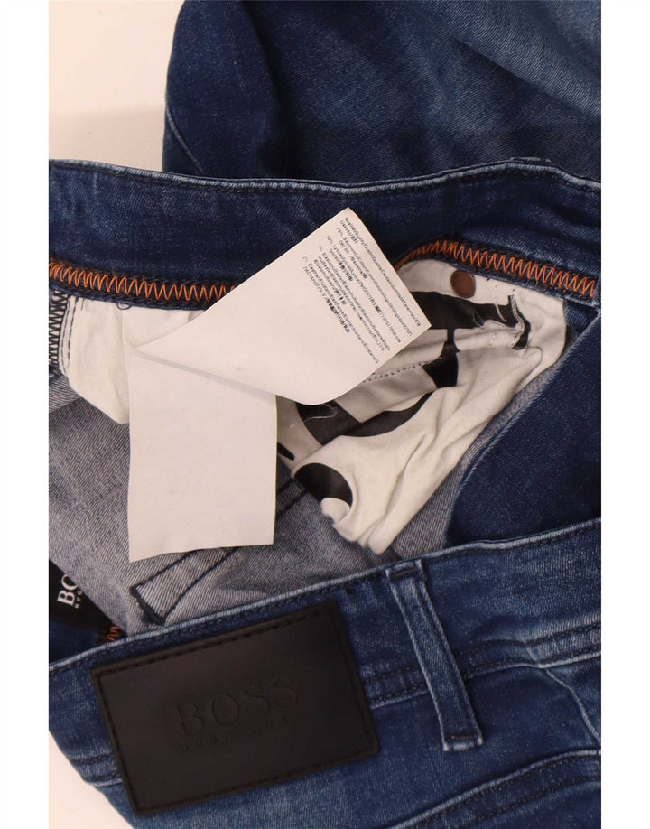 Hugo Boss Womens Delaware Slim Jeans W32 L34 Blue Cotton