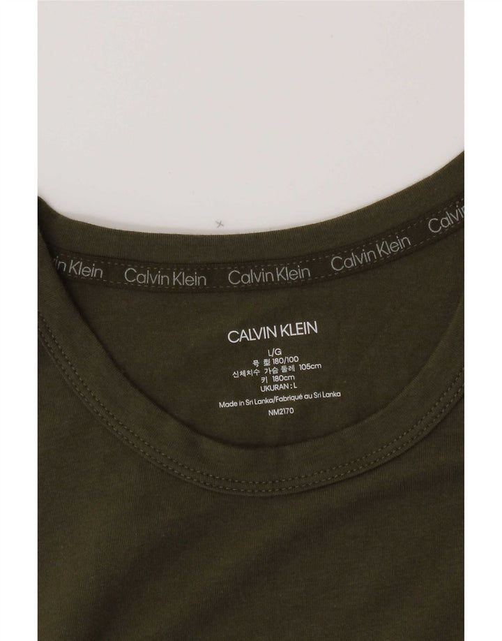 Calvin Klein Mens T-Shirt Top Large Khaki