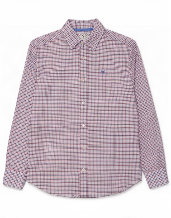 Crew Clothing Camicia da uomo dalla vestibilità classica, in cotone a quadri multicolore