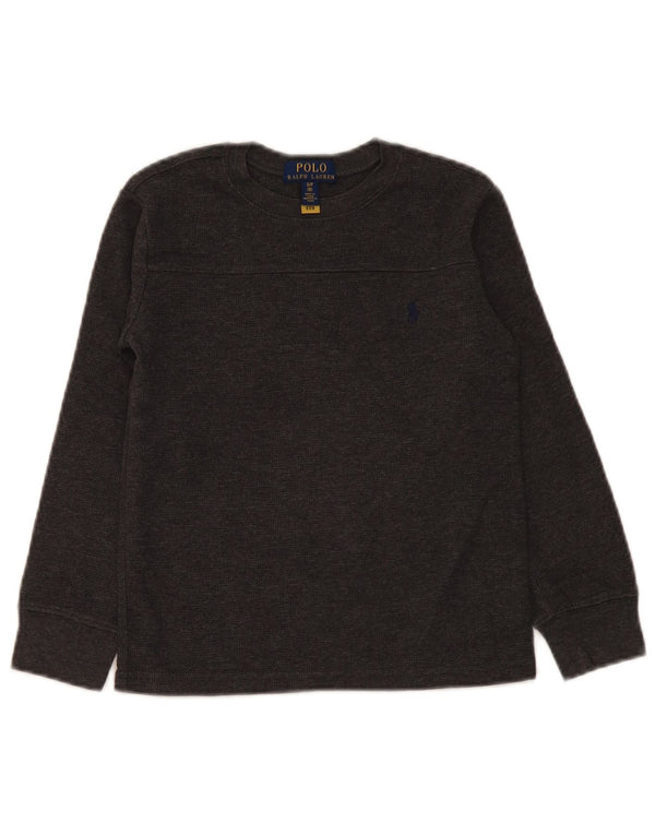 Polo Ralph Lauren dječačka majica dugih rukava 7-8 godina Mala siva pamučna