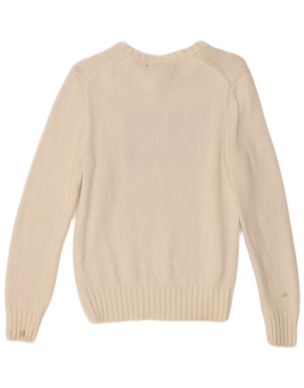 Polo Ralph Lauren Maglione per ragazze con scollo a barca 14-15 anni Large bianco