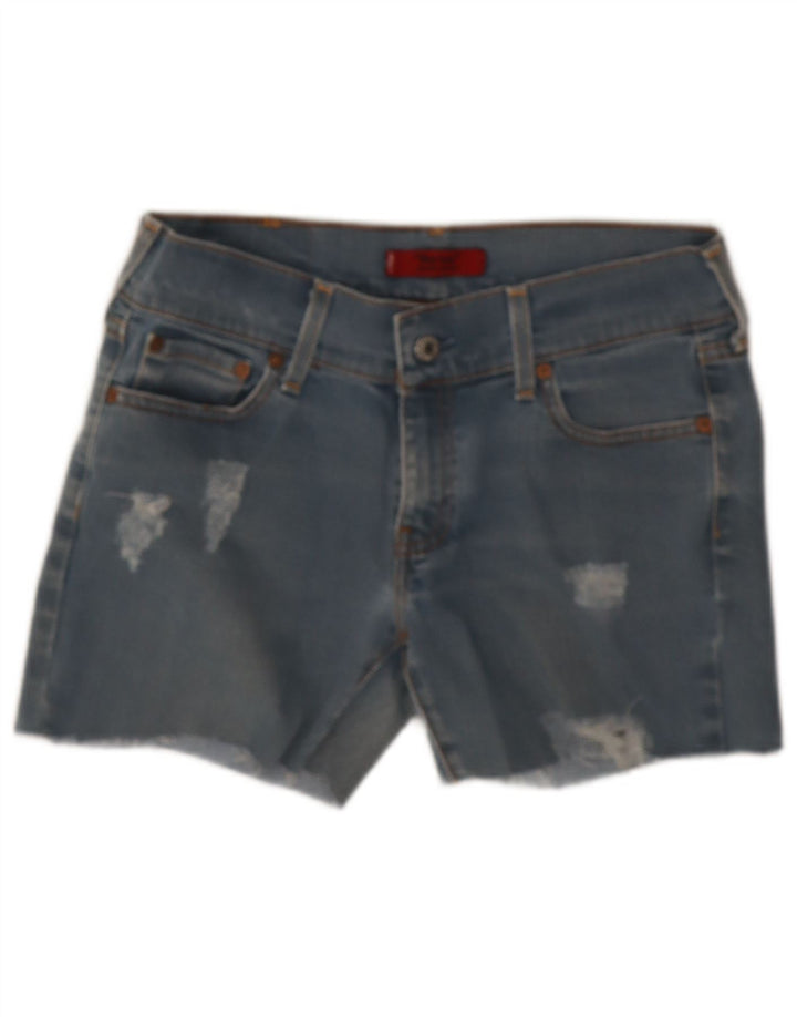 Levi's Damen 559 Distressed Denim Shorts W32 Große blaue Baumwolle