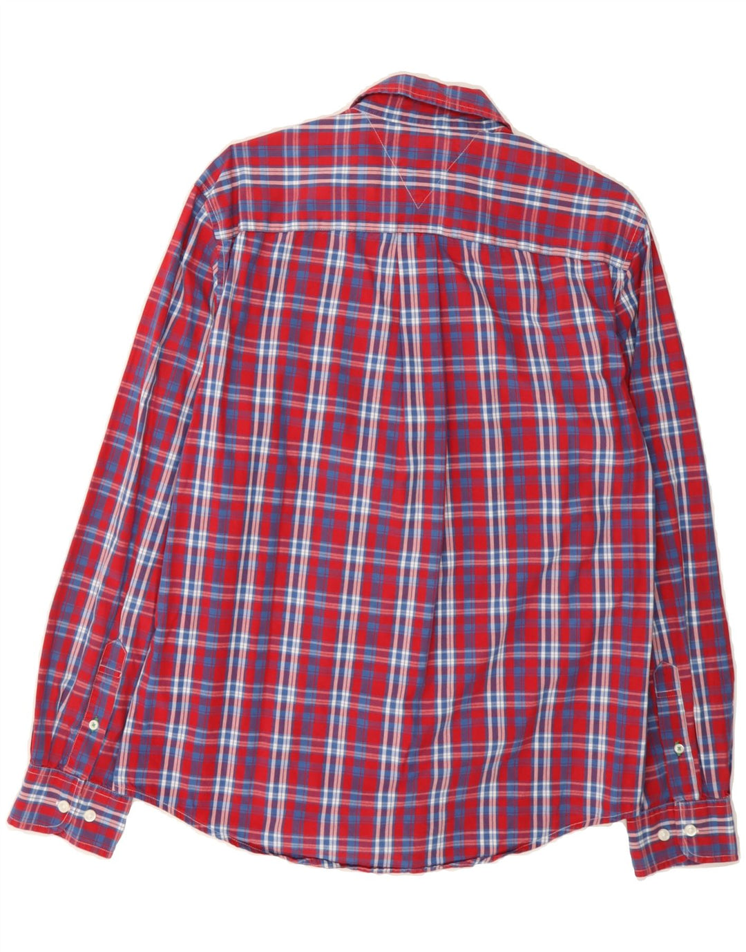 TOMMY HILFIGER Mens Custom Fit Shirt Medium Red Check Cotton Vintage Tommy Hilfiger and Second-Hand Tommy Hilfiger from Messina Hembry 