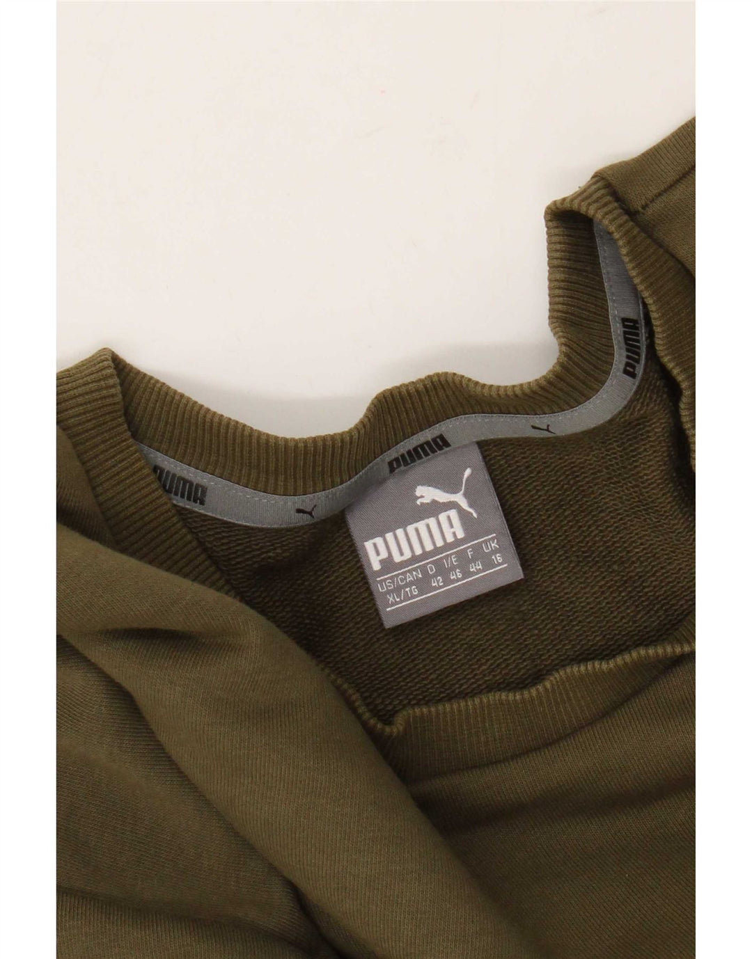Puma Graphic Sweatshirt Jumper UK 16 Large Khaki
