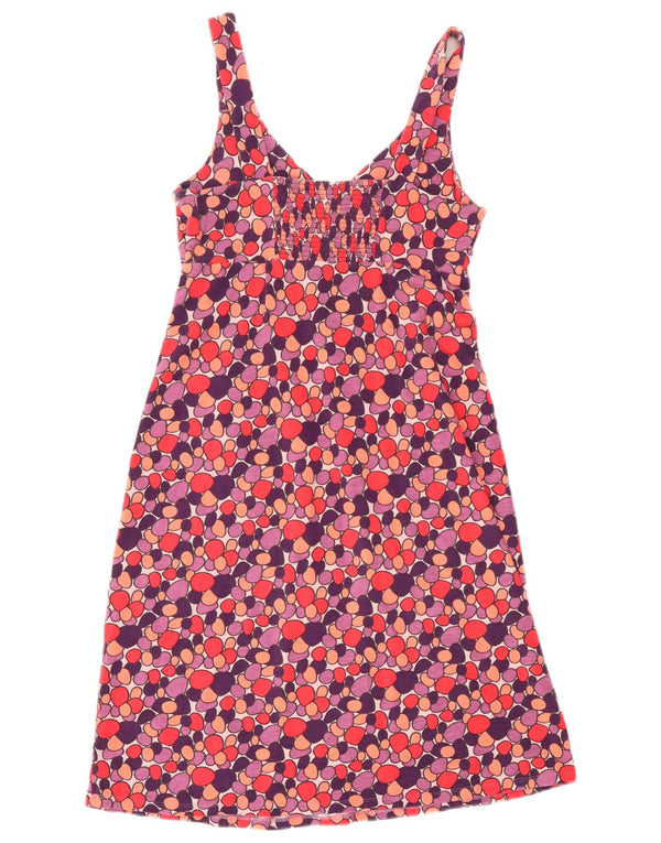 Boden Dame Ærmeløs A-Line Kjole UK 12 Medium Multicolored Floral