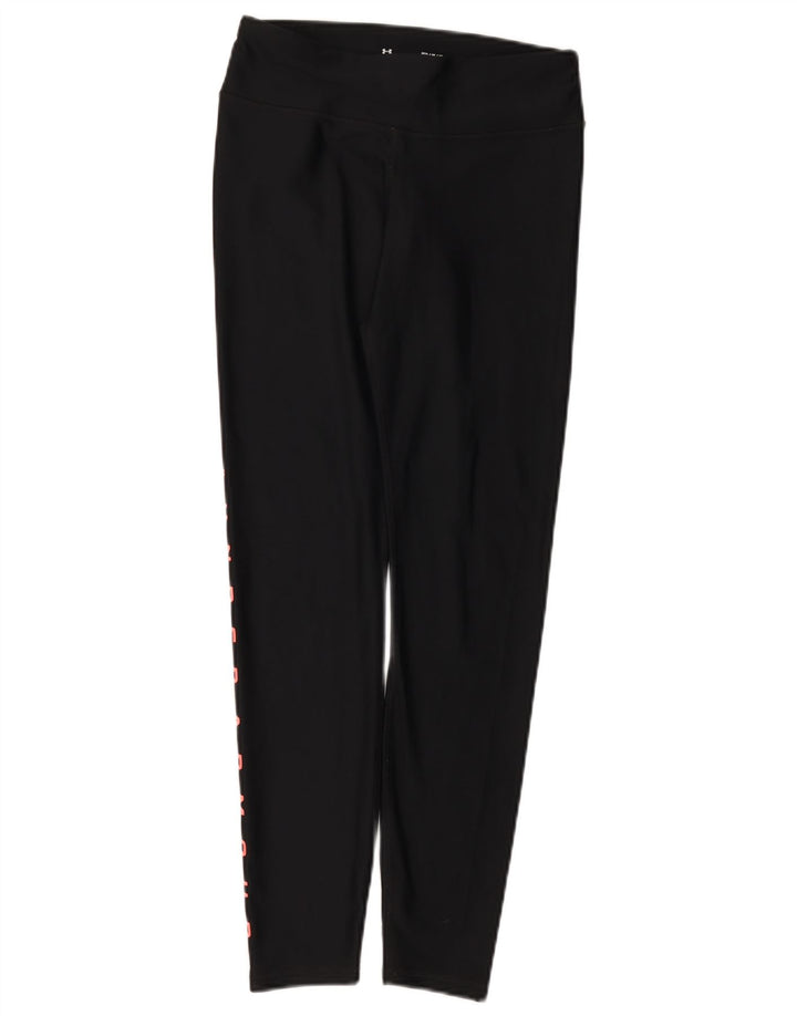 Under Armour Grafiske Leggings til kvinder UK 12 Medium Sort Polyester